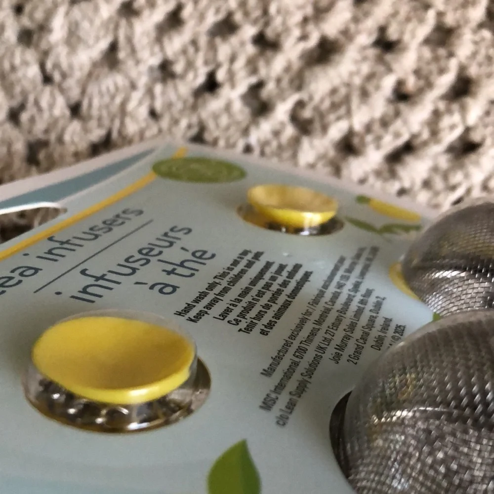Joie Yellow Lemon-Themed Stainless Steel Tea Infuser Set - 2 Pc